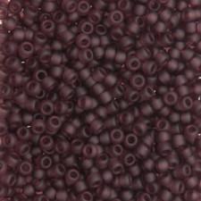 Miyuki rocailles Perlen 15/0 - Matted dark smoky amethyst 15-153F